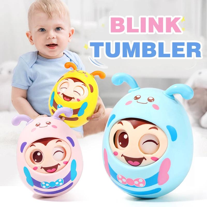 Baby Rattle Mobile Doll Bell Blink Eyes Teether Toy Fun for Newborns Gift Baby 0-12 Months Toys Babies Interactive T